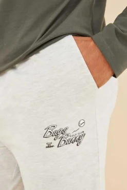 Women'secret Pijama Comprido Homem 100% Algodao Bugs Bunny Beige Hot