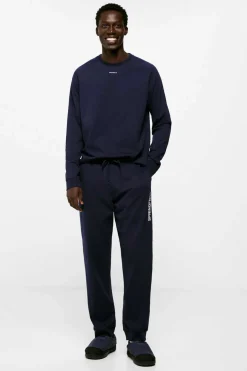 Springfield Pijama Comprido Malha Algodao Azul Best