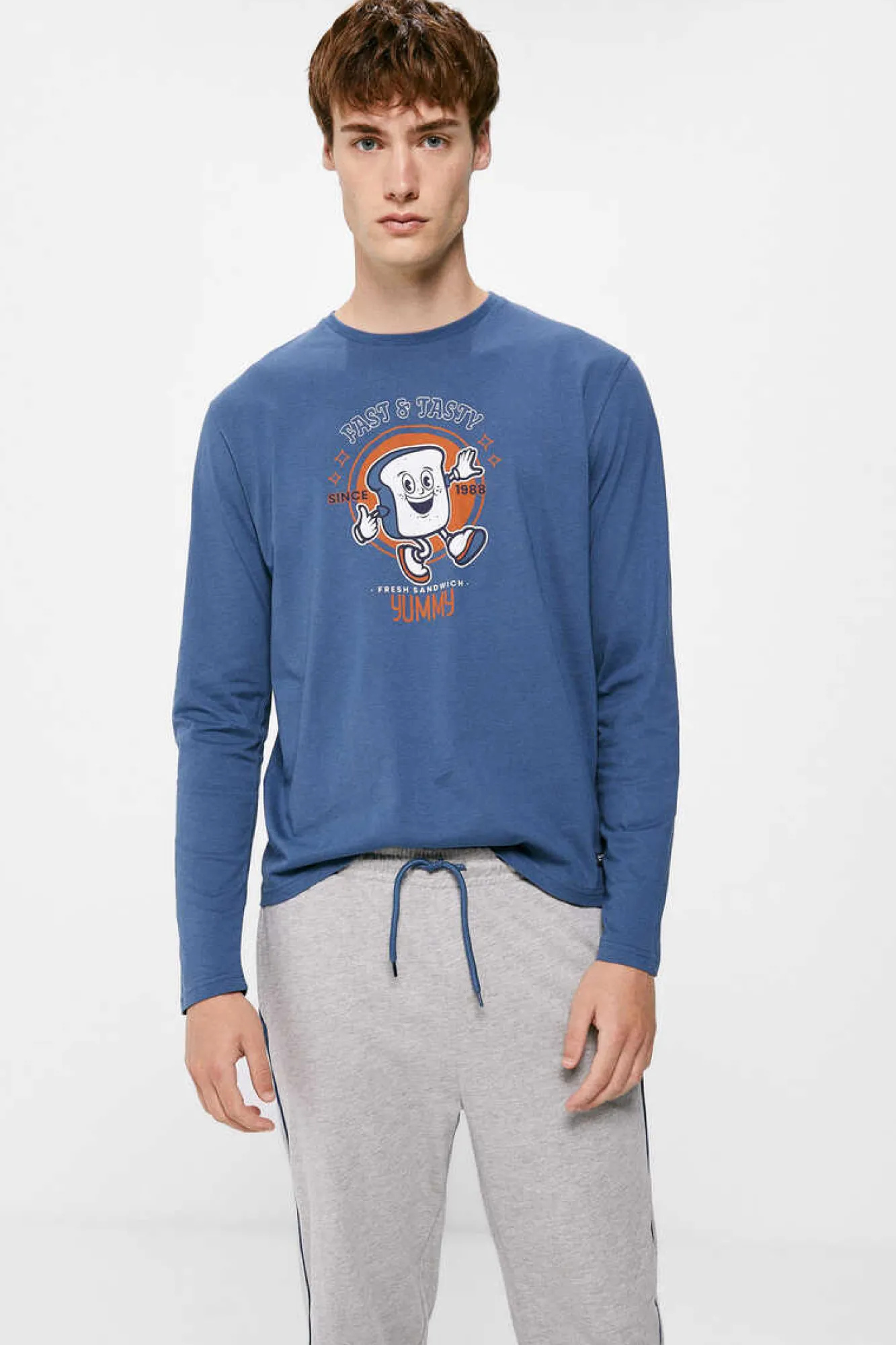 Springfield Pijama Comprido Malha Algodao Torrada Gasolina Clearance