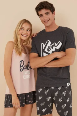 Women'secret Pijama Curto De Homem Algodao Ken Cinzento Best