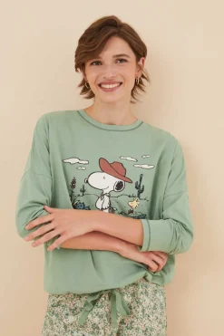 Women'secret Pijamas-Pijama De 100% Algodao Do Snoopy Em