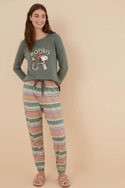 Women'secret Pijamas-Pijama De 100% Algodao Do Snoopy Em