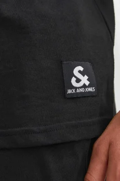 Jack & Jones Pijama De Manga Curta E Calcas Compridas Preto New