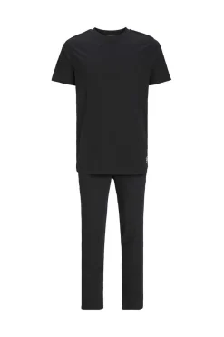 Jack & Jones Pijama De Manga Curta E Calcas Compridas Preto New