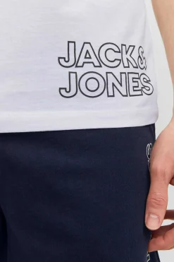Jack & Jones Pijama De Manga Curta E Calcas Curtas Branco Discount