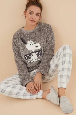 Women'secret Pijamas-Pijama Polar Snoopy