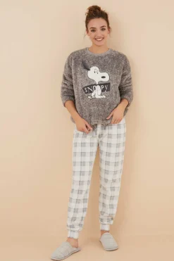 Women'secret Pijamas-Pijama Polar Snoopy