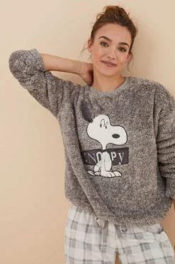 Women'secret Pijamas-Pijama Polar Snoopy