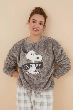 Women'secret Pijamas-Pijama Polar Snoopy