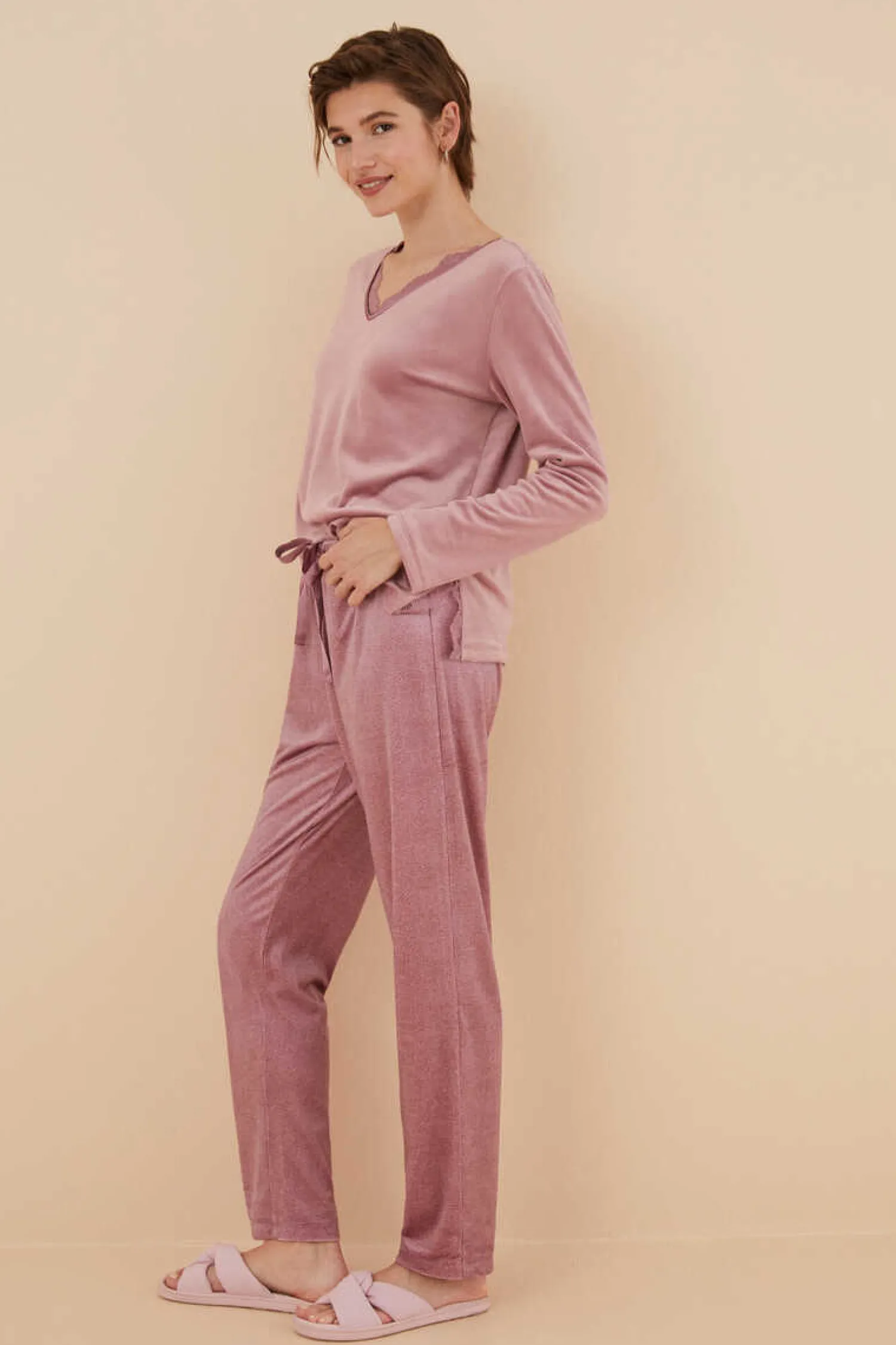 Women'secret Pijamas-Pijama Veludo Elastico