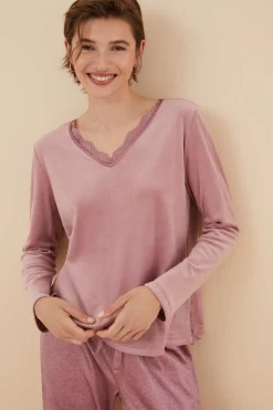 Women'secret Pijamas-Pijama Veludo Elastico