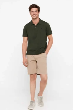 Cortefiel Polo Basico Verde Discount