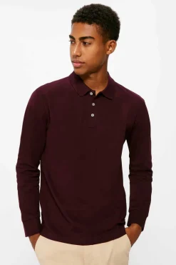 Springfield Polo Basico Manga Comprida Vermelho New