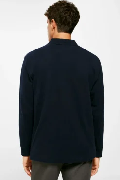 Springfield Polo Basico Manga Comprida Azul Sale