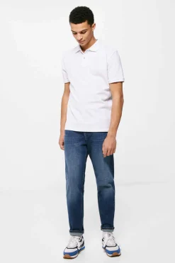 Springfield Polo Basico Pique Slim Branco Online