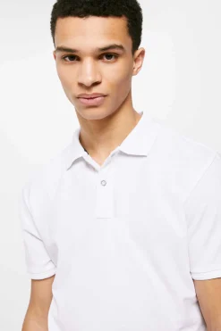 Springfield Polo Basico Pique Slim Branco Online