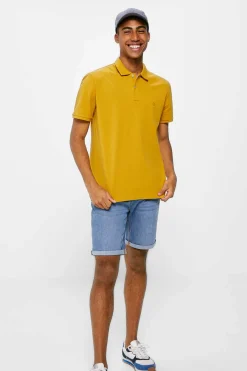 Springfield Polo Basico Pique Slim Amarelo Clearance