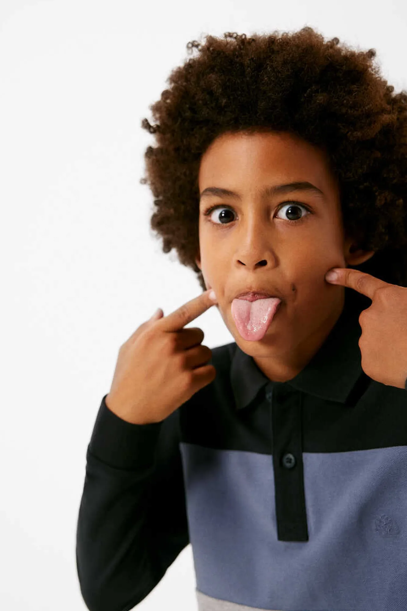 Springfield Kids Polo Color Block Manga Comprida Menino Marinho Best