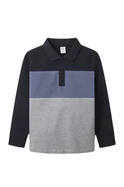 Springfield Kids Polo Color Block Manga Comprida Menino Marinho Best