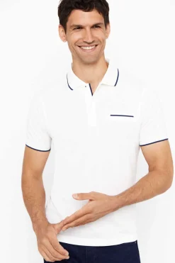 Cortefiel Polo Coolmax Fresh ® Branco Hot
