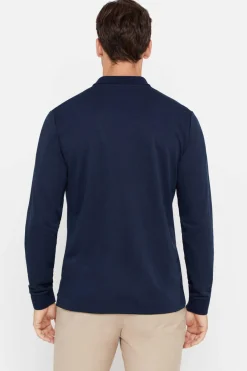 Cortefiel Polo Coolmax Manga Comprida Azul Hot