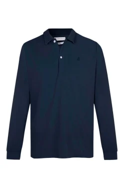 Cortefiel Polo Coolmax Manga Comprida Azul Hot