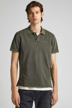 Pepe Jeans Polo De Algodao Pique Com Logo Bordado Verde Online