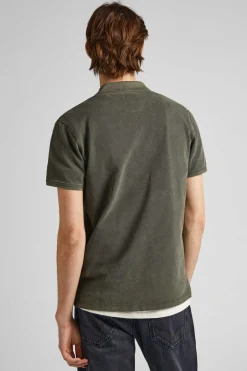 Pepe Jeans Polo De Algodao Pique Com Logo Bordado Verde Online