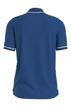 Calvin Klein Polo De Manga Curta Azul Online