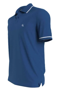 Calvin Klein Polo De Manga Curta Azul Online