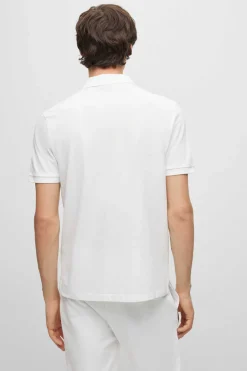 HUGO Polo De Pique Branco Hot
