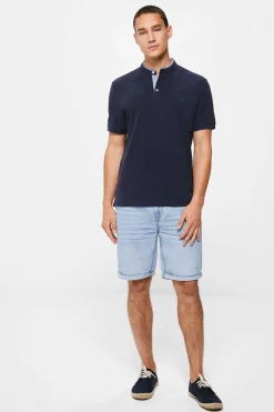 Springfield Polo Mao Slim Azul Online