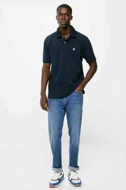 Springfield Polo Pique Basico Marinho Outlet