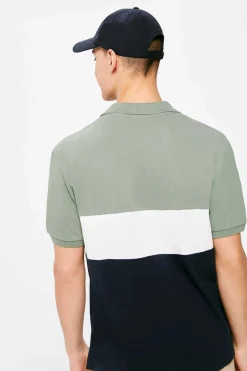 Springfield Polo Pique Color Block Verde