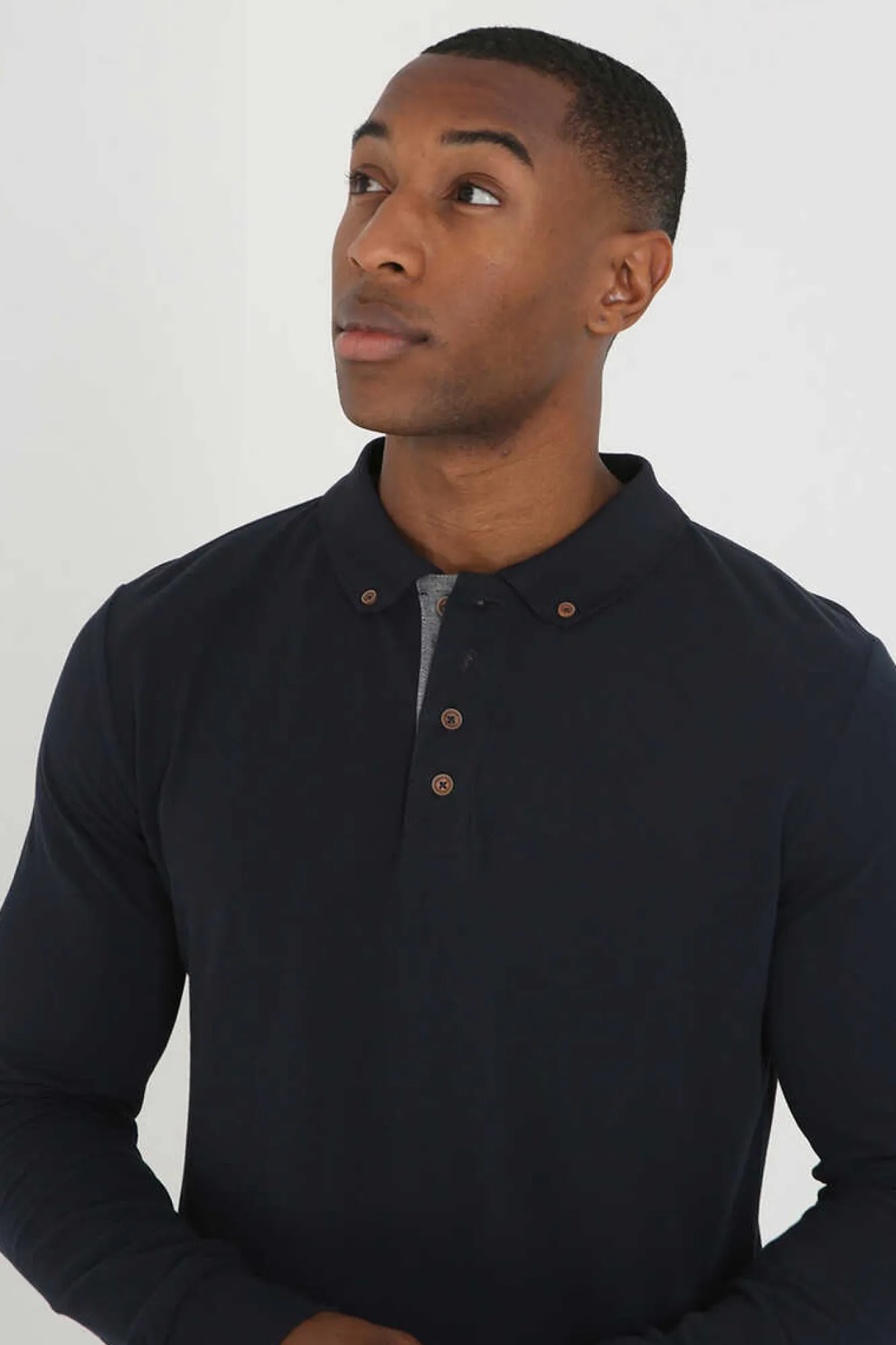 Brave Soul Polo Pique De Manga Comprida Marinho