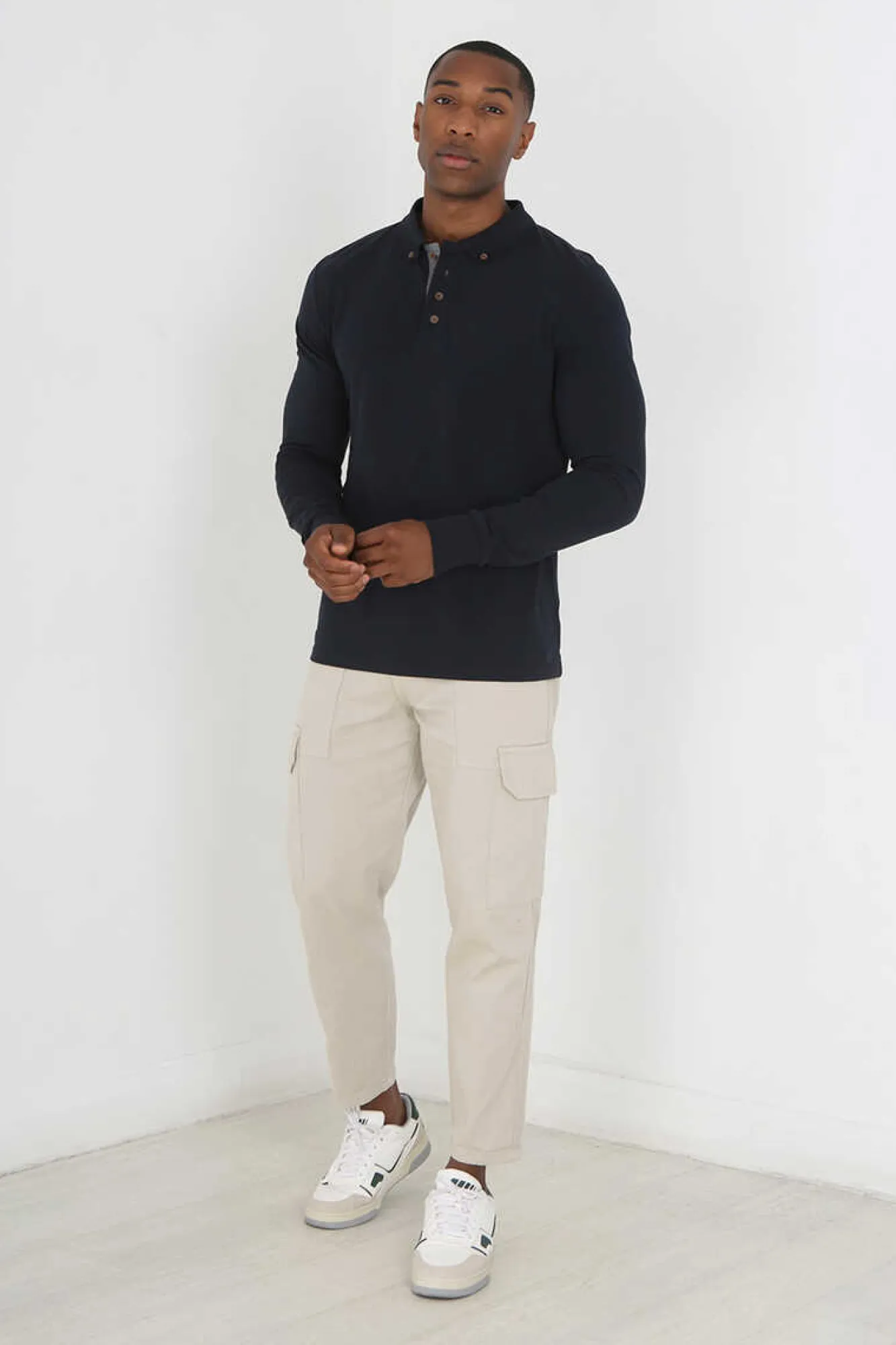 Brave Soul Polo Pique De Manga Comprida Marinho