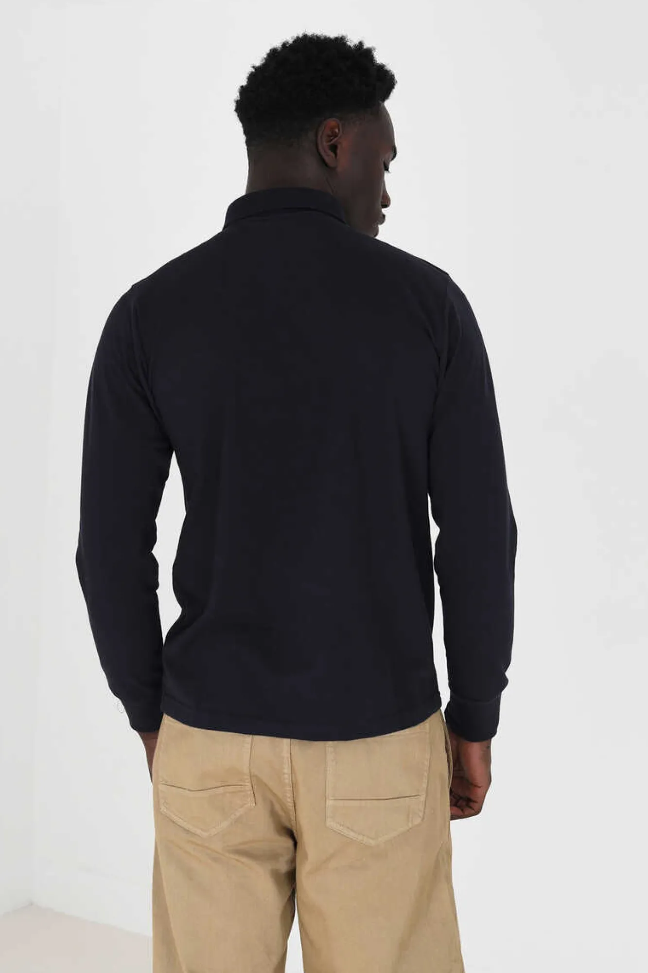 Brave Soul Polo Pique De Manga Comprida Marinho New