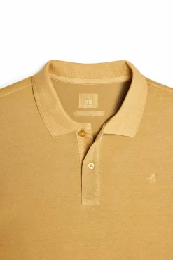 Ooto Polo Pique Lavado Bordado De Aviao Dourado Outlet