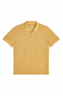 Ooto Polo Pique Lavado Bordado De Aviao Dourado Outlet