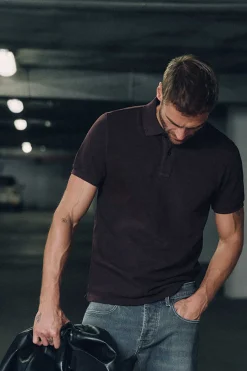 Ooto Polo Pique Lavado Bordado De Aviao Granada Sale