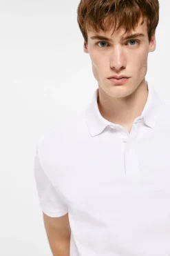 Springfield Polo Pique Slim Carcela Oculta Branco Hot