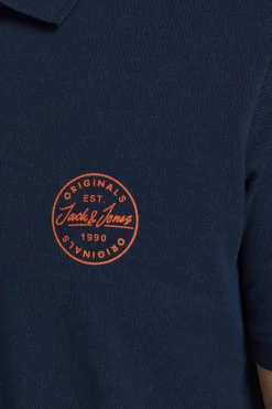 Jack & Jones Polo Slim Fit Marinho Discount