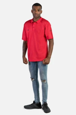 Izas Polo Tecnico De Manga Curta Vermelho Hot