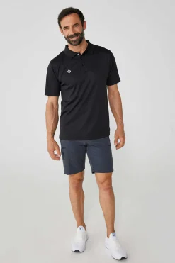 Izas Polo Tecnico De Manga Curta Preto Outlet