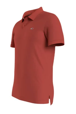 Tommy Jeans Poloshirt Fur Herren Slim Fit Vermelho Hot