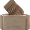 Quiksilver Principal Schwack - Cinto De Nylon Para Homem Beige New