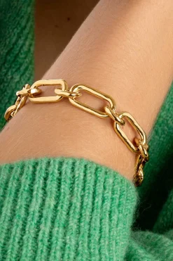 Singularu Bijuteria-Pulsera Zambia Link Bano Oro