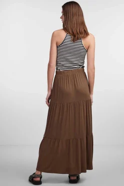 Pieces Saias-Saia Comprida Com Fecho Em Forma De Laco.