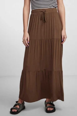 Pieces Saias-Saia Comprida Com Fecho Em Forma De Laco.