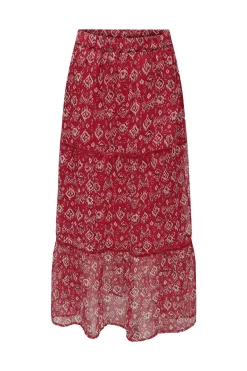 Only Saias-Saia Comprida Estampado Cetim